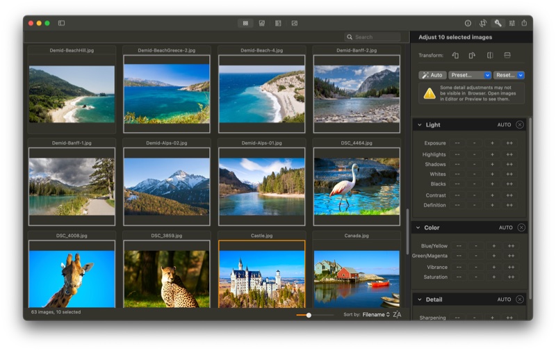 iBatch on Mac: enhancing multiple photos automatically in the batch editor