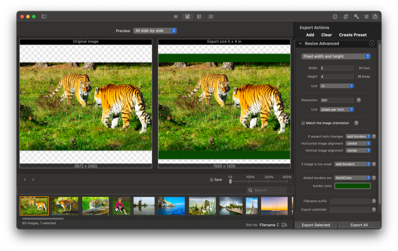iBatch screenshot - Advanced Resizing