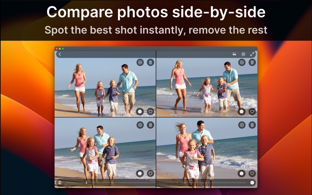 iPick on Mac: comparing similar photos side by side to choose the best shot