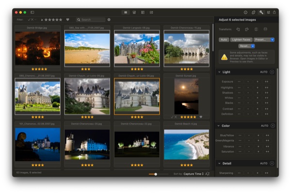 Photo Sense on Mac: enhancing many photos at once with batch processing