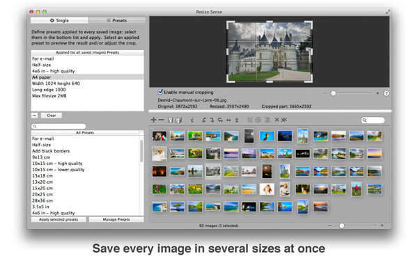 Resize Sense - Multiple sizes