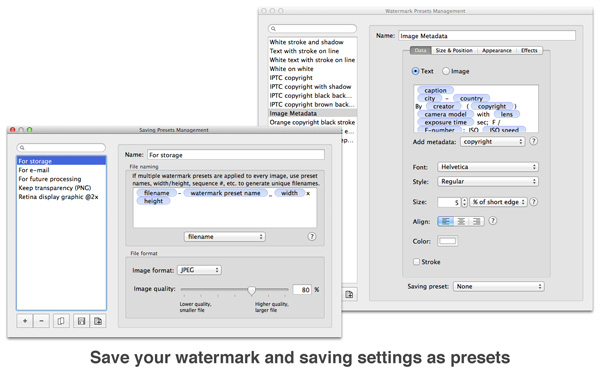 Watermark Sense - Presets