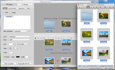 Watermark Sense - Adding images by drag and drop